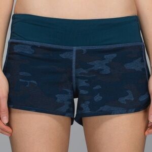 Lululemon Run Speed Short Heathered Texture Lotus Camo Oil Slick Blue Alberta Lk